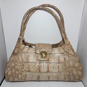 Brahmin Crocodile Leather Embossed Handbag